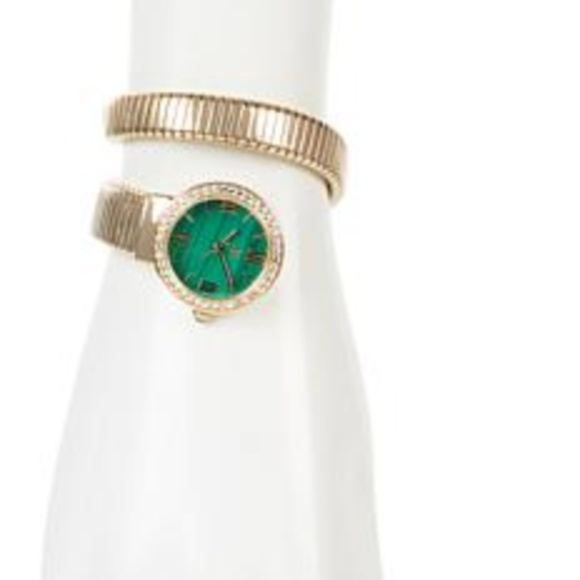 Colleen Lopez Round "Malachite" Dial Coil Wrap - Picture 2 of 8